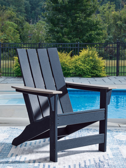 Cape Furniture Outlet - Ashley Furniture - East Beach Outdoor - Adirondack Chair / Navy Blue/Driftwood - PCP587-898