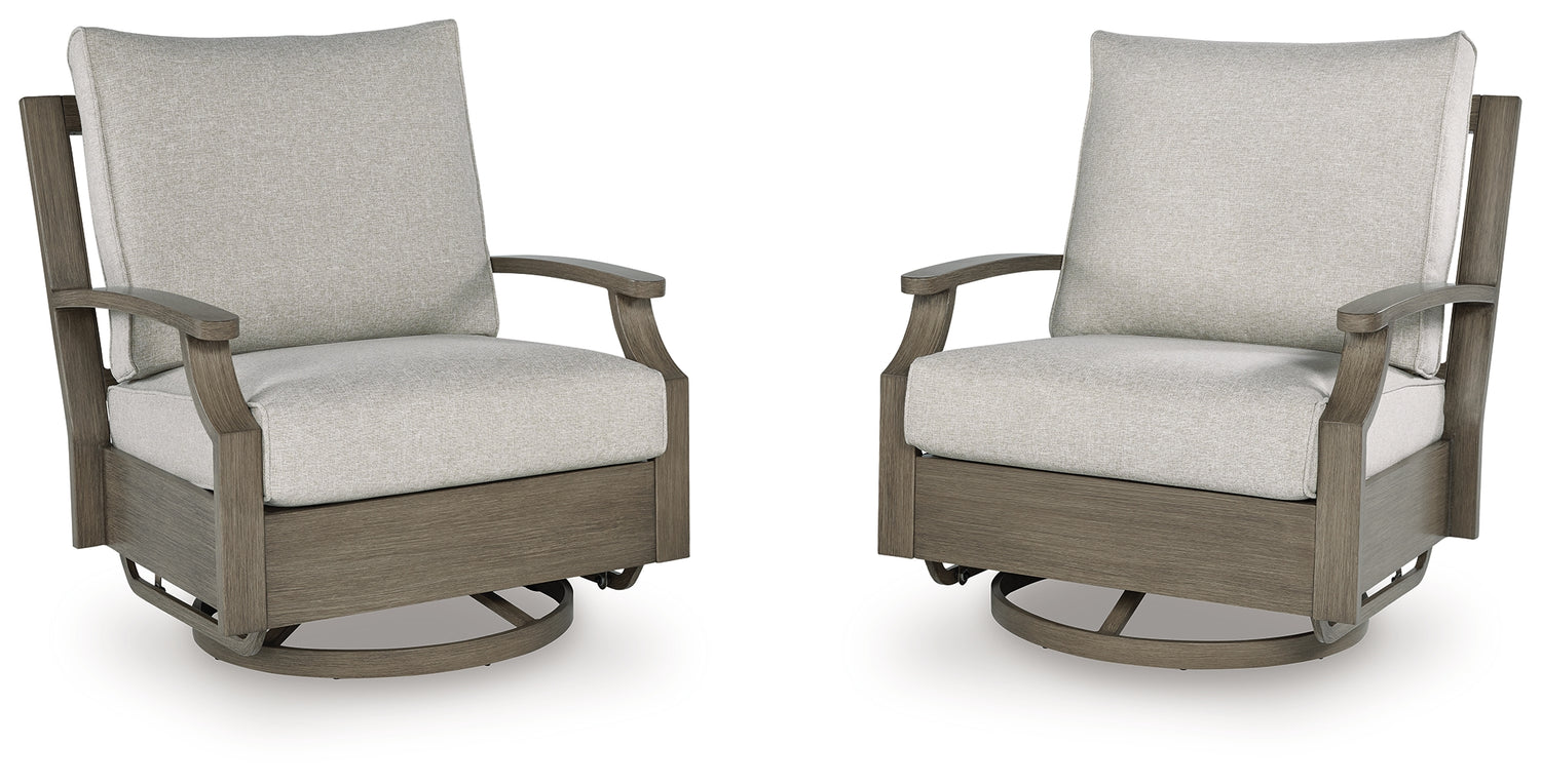 Cape Furniture Outlet - Ashley Furniture - Rainier Ranch Outdoor - Round Fire Pit Table / Beige - P701-776