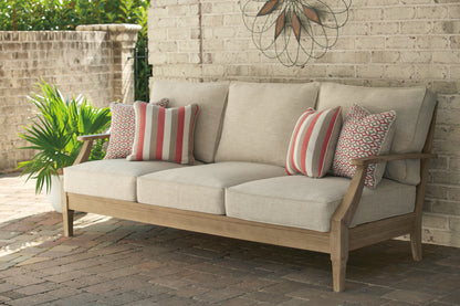 Cape Furniture Outlet - Ashley Furniture - Clare View Outdoor - Sofa with Cushion / Beige - P801-838