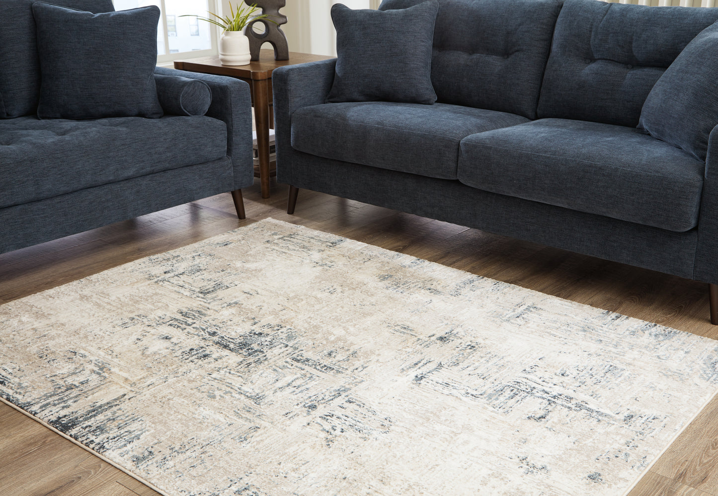 Cape Furniture Outlet - Ashley Furniture - Gentor Rug - 8' x 10' Rug / Blue/Ivory - R406521