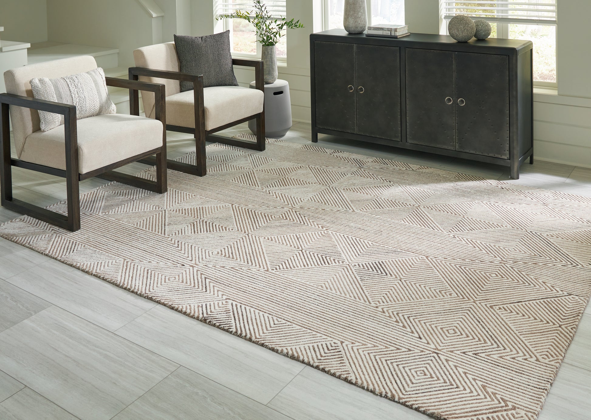 Cape Furniture Outlet - Ashley Furniture - Jadott Rug - 8' x 10' Rug / Beige/Brown - R406801