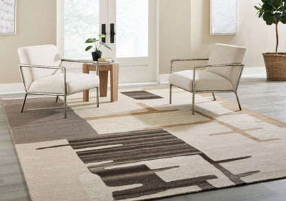 Cape Furniture Outlet - Ashley Furniture - Kencher Rug - 10' x 14' Rug / Beige/Brown - R406820