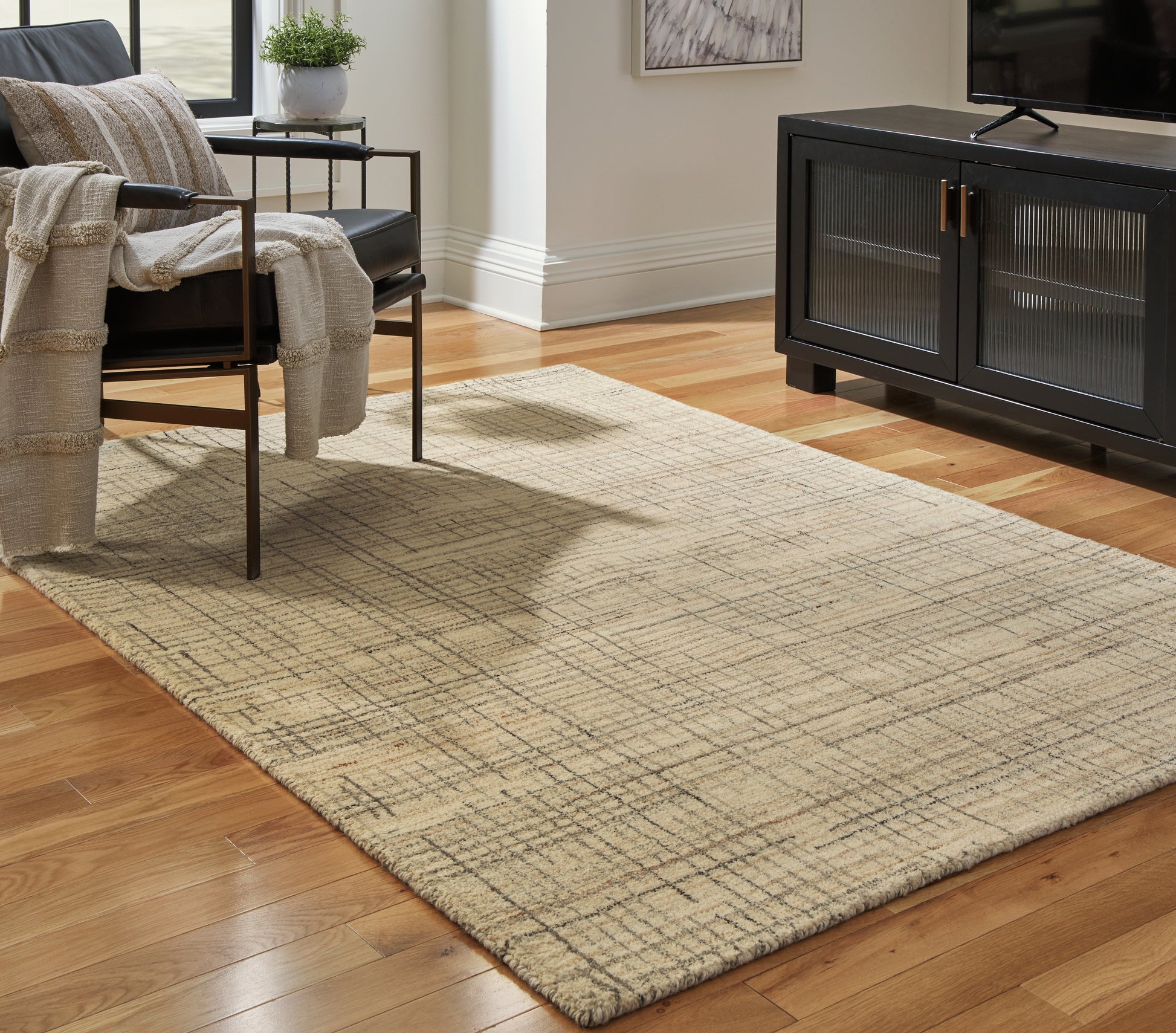 Cape Furniture Outlet - Ashley Furniture - Janston Rug - 5' x 7' Rug / Ivory/Gray/Tan - R406862