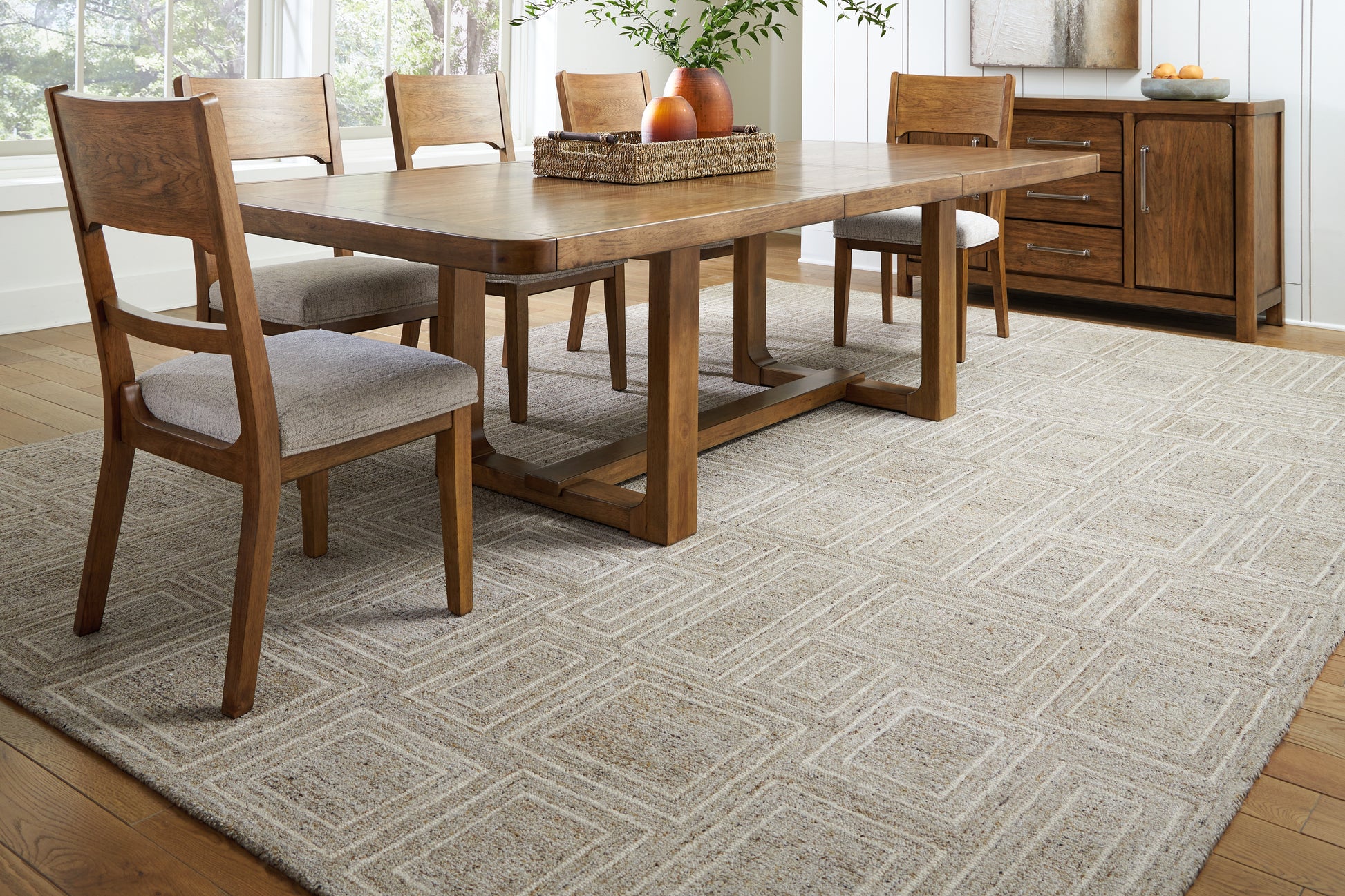 Cape Furniture Outlet - Ashley Furniture - Brickburgh Rug - 10' x 14' Rug / Gray/Ivory/Honey - R406900