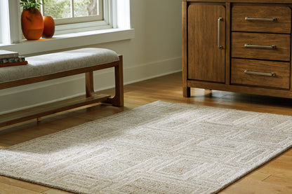 Cape Furniture Outlet - Ashley Furniture - Brickburgh Rug - 5' x 7' Rug / Gray/Ivory/Honey - R406902