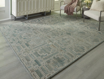 Cape Furniture Outlet - Ashley Furniture - Jossland Rug - 8' x 10' Rug / Green/Ivory - R406911