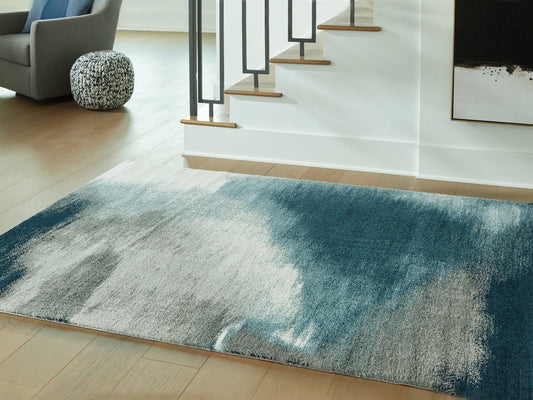 Cape Furniture Outlet - Ashley Furniture - Brentward Rug - 8' x 10' Rug / Blue/Gray/Ivory - R407081