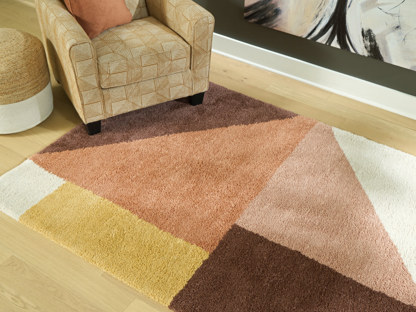 Cape Furniture Outlet - Ashley Furniture - Gailmore Rug - 8' x 10' Rug / Cream/Pink/Ocher - R407171