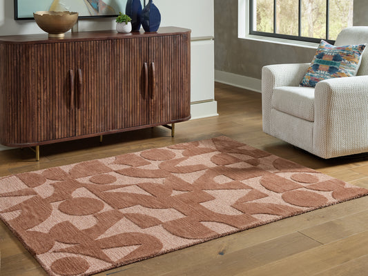 Cape Furniture Outlet - Ashley Furniture - Perrenton Rug - 8' x 10' Rug / Clay - R407201