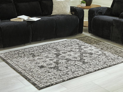 Cape Furniture Outlet - Ashley Furniture - Glennisman Rug - Medium Rug / Black/Gray/Ivory - R407272