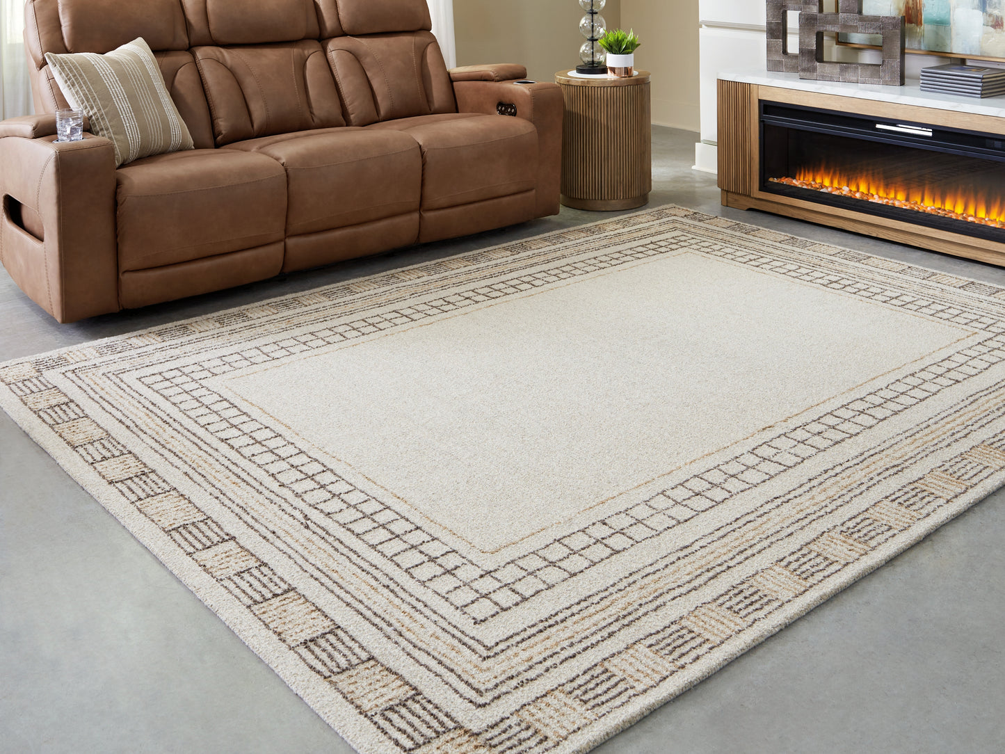 Cape Furniture Outlet - Ashley Furniture - Idaman Rug - Medium Rug / Taupe/Brown - R407292