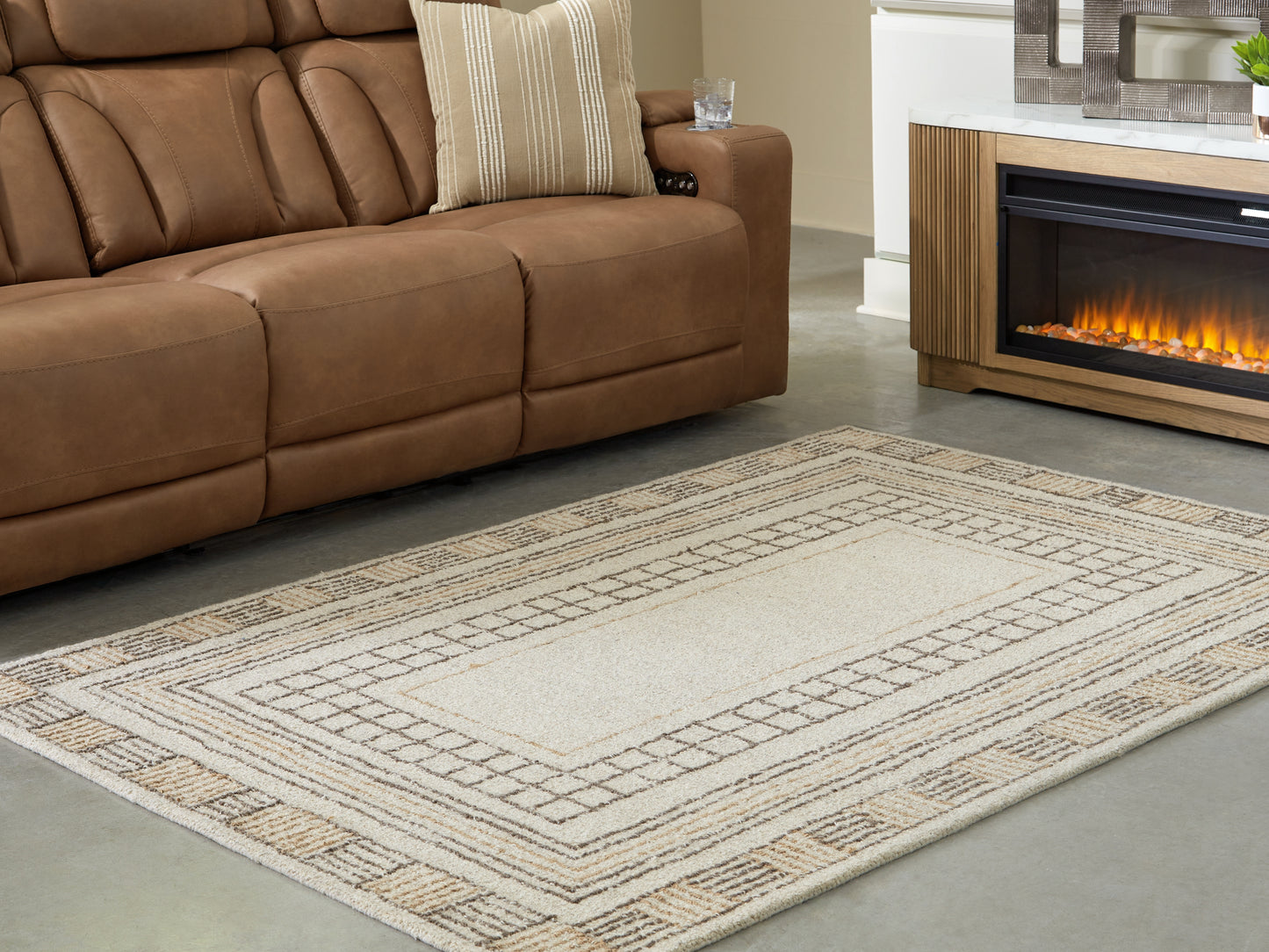 Cape Furniture Outlet - Ashley Furniture - Idaman Rug - Medium Rug / Taupe/Brown - R407292