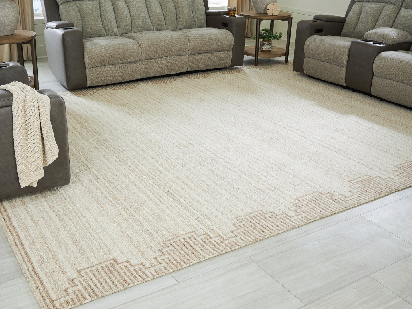 Cape Furniture Outlet - Ashley Furniture - Emorymore Rug - Extra Large Rug / Brown/Beige - R407300