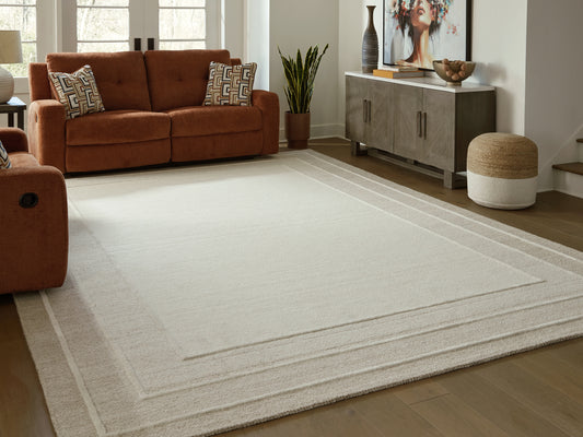 Cape Furniture Outlet - Ashley Furniture - Teelgan Rug - Large Rug / Ivory/Tan - R407311
