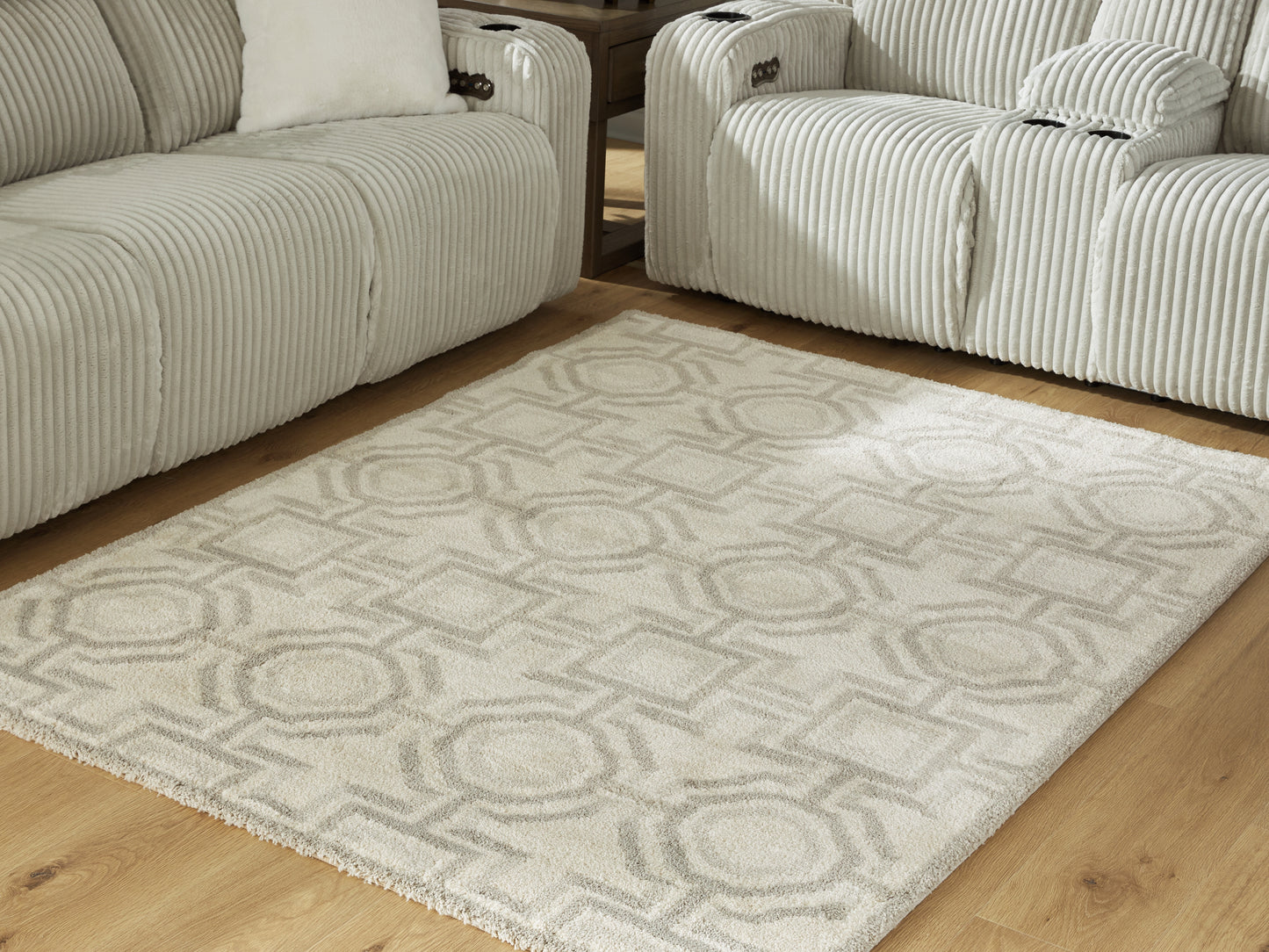 Cape Furniture Outlet - Ashley Furniture - Maconville Rug - Medium Rug / Ivory/Gray - R407322