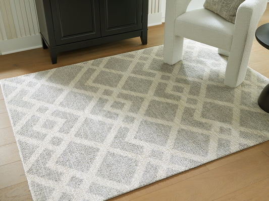 Cape Furniture Outlet - Ashley Furniture - Unawick Rug - Medium Rug / Gray/Ivory - R407332