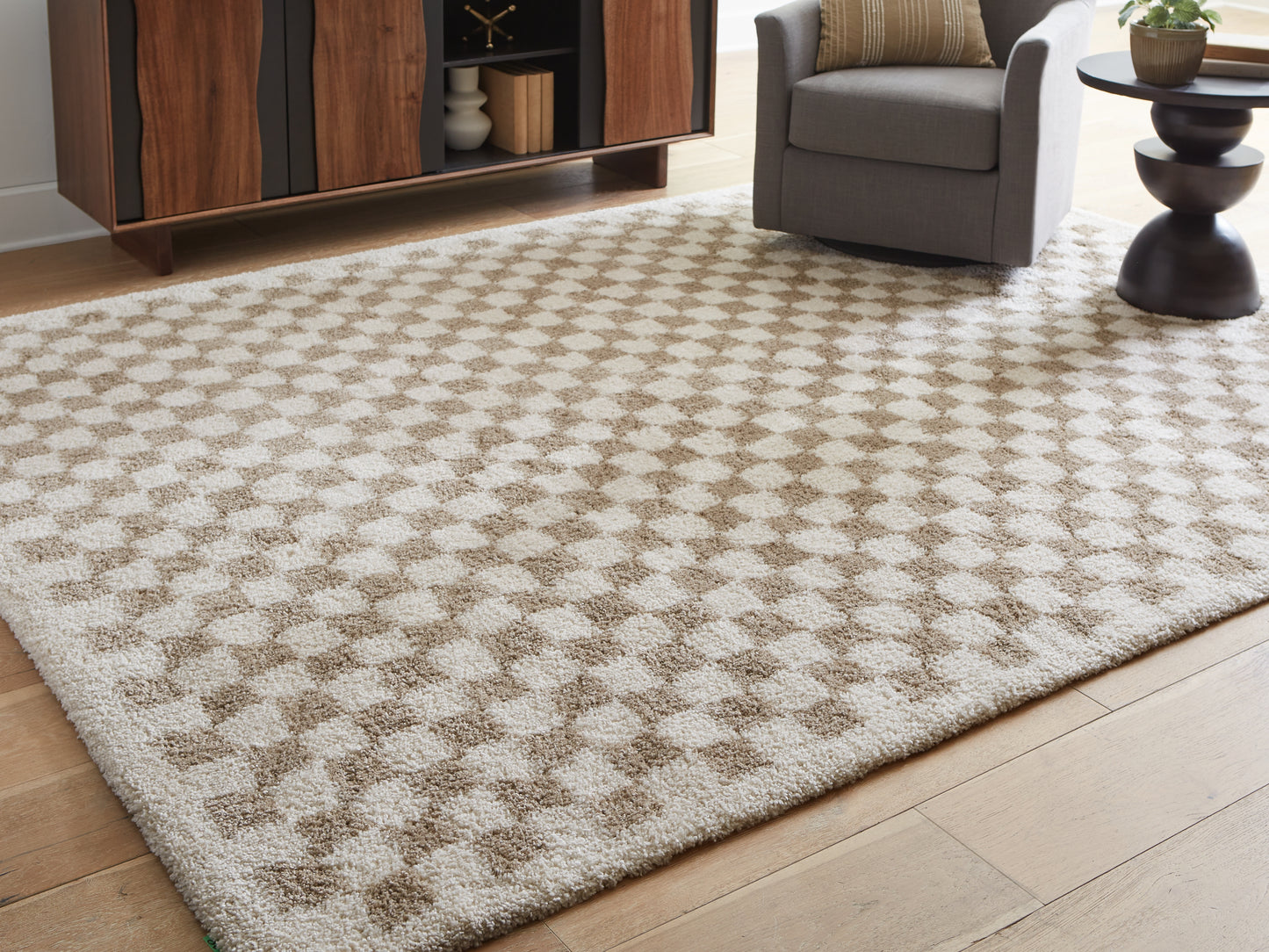 Cape Furniture Outlet - Ashley Furniture - Karamen Rug - Medium Rug / Taupe/Ivory - R407342