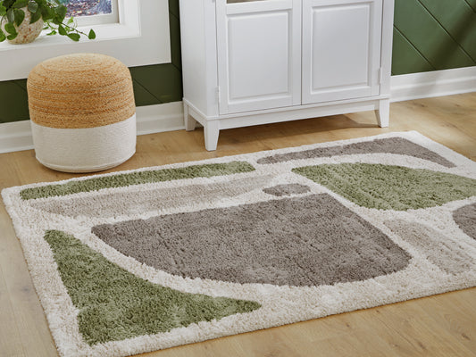 Cape Furniture Outlet - Ashley Furniture - Anburgh Rug - Medium Rug / Green/Gray/Ivory - R407352
