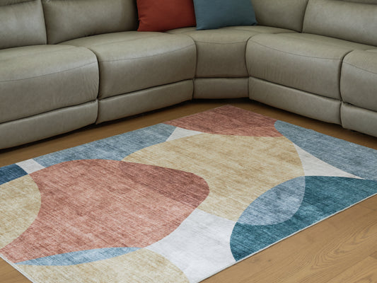 Cape Furniture Outlet - Ashley Furniture - Chanleigh Rug - Washable 5' x 7' Area Rug / Multi - R407372