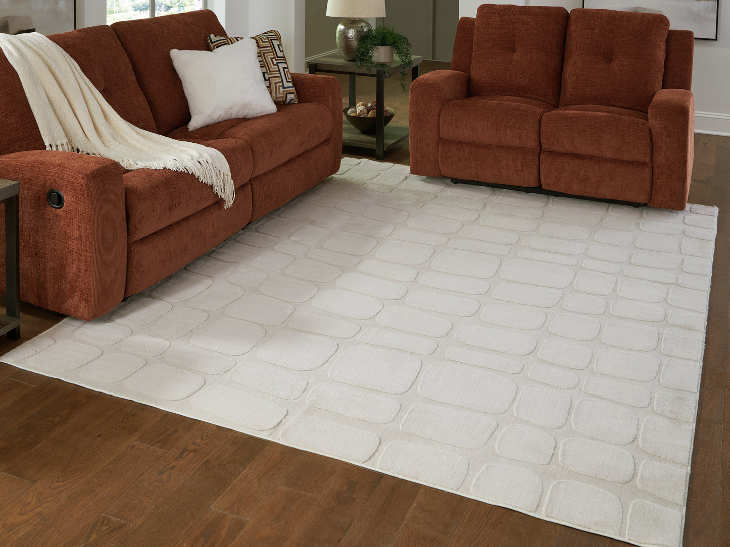 Cape Furniture Outlet - Ashley Furniture - Malvinsboro Rug - Washable 8' x 10' Area Rug / Sandstone - R407441