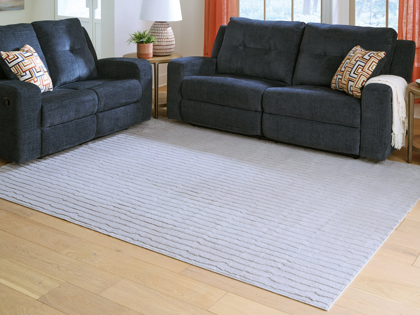 Cape Furniture Outlet - Ashley Furniture - Worthley Rug - Washable 8' x 10' Area Rug / Gray - R407451