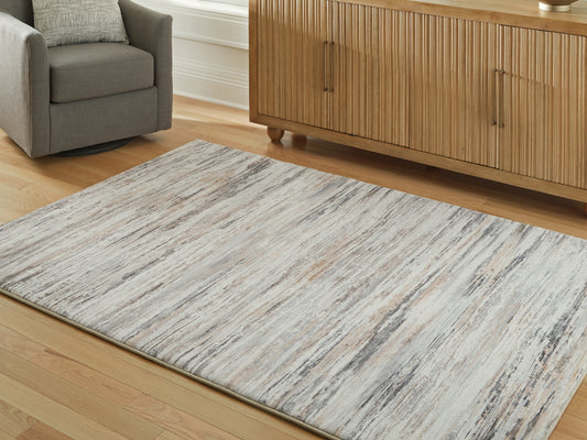 Cape Furniture Outlet - Ashley Furniture - Nace Rug - 7'6" x 9'6" Area Rug / Gray/Brown/White - R407471