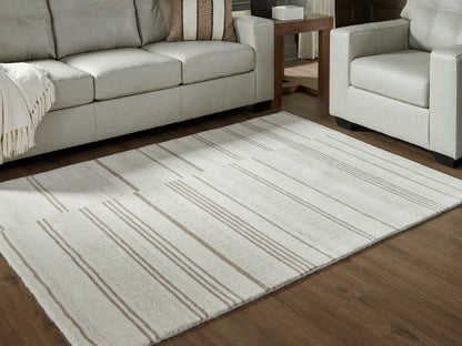 Cape Furniture Outlet - Ashley Furniture - Gadence Rug - 5' x 7' Area Rug / Ivory/Tan - R407642