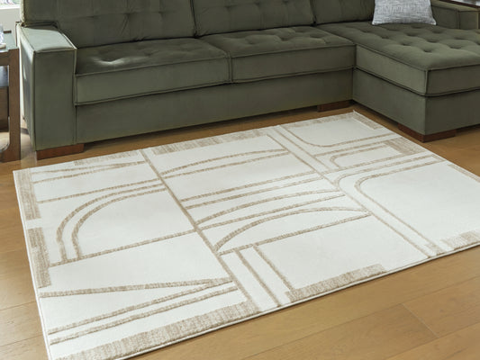 Cape Furniture Outlet - Ashley Furniture - Farongrove Rug - 5'3" x 7' Area Rug / Ivory/Beige - R407672