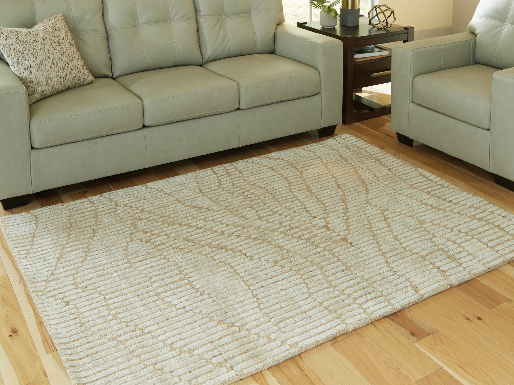 Cape Furniture Outlet - Ashley Furniture - Jaseena Rug - 7'8" x 10' Area Rug / Beige/Tan - R407721