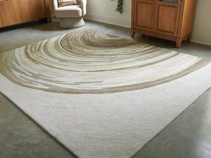 Cape Furniture Outlet - Ashley Furniture - Rizwana Rug - 5' x 7' Area Rug / Ivory/Brown/Gray - R407762