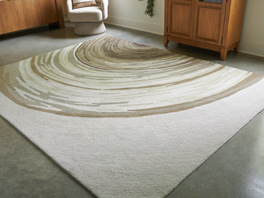 Cape Furniture Outlet - Ashley Furniture - Rizwana Rug - 5' x 7' Area Rug / Ivory/Brown/Gray - R407762