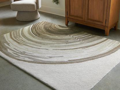 Cape Furniture Outlet - Ashley Furniture - Rizwana Rug - 5' x 7' Area Rug / Ivory/Brown/Gray - R407762