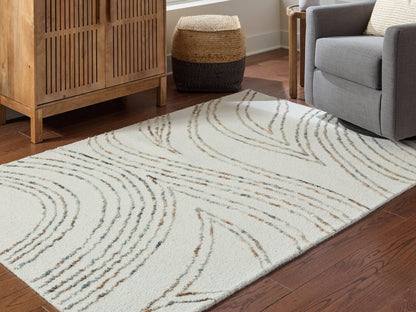 Cape Furniture Outlet - Ashley Furniture - Deenbury Rug - 5' x 7' Area Rug / Ivory/Green/Brown - R407862
