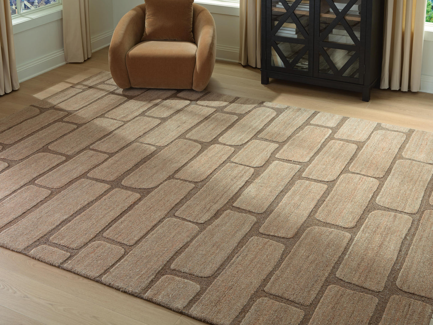 Cape Furniture Outlet - Ashley Furniture - Orest Rug - Extra Large Rug / Brown - R407980