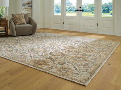 Cape Furniture Outlet - Ashley Furniture - Sableridge Rug - Extra Large Rug / Ivory/Taupe/Camel - R408570