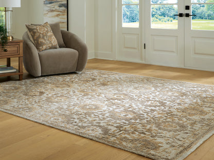 Cape Furniture Outlet - Ashley Furniture - Sableridge Rug - Large Rug / Ivory/Taupe/Camel - R408571