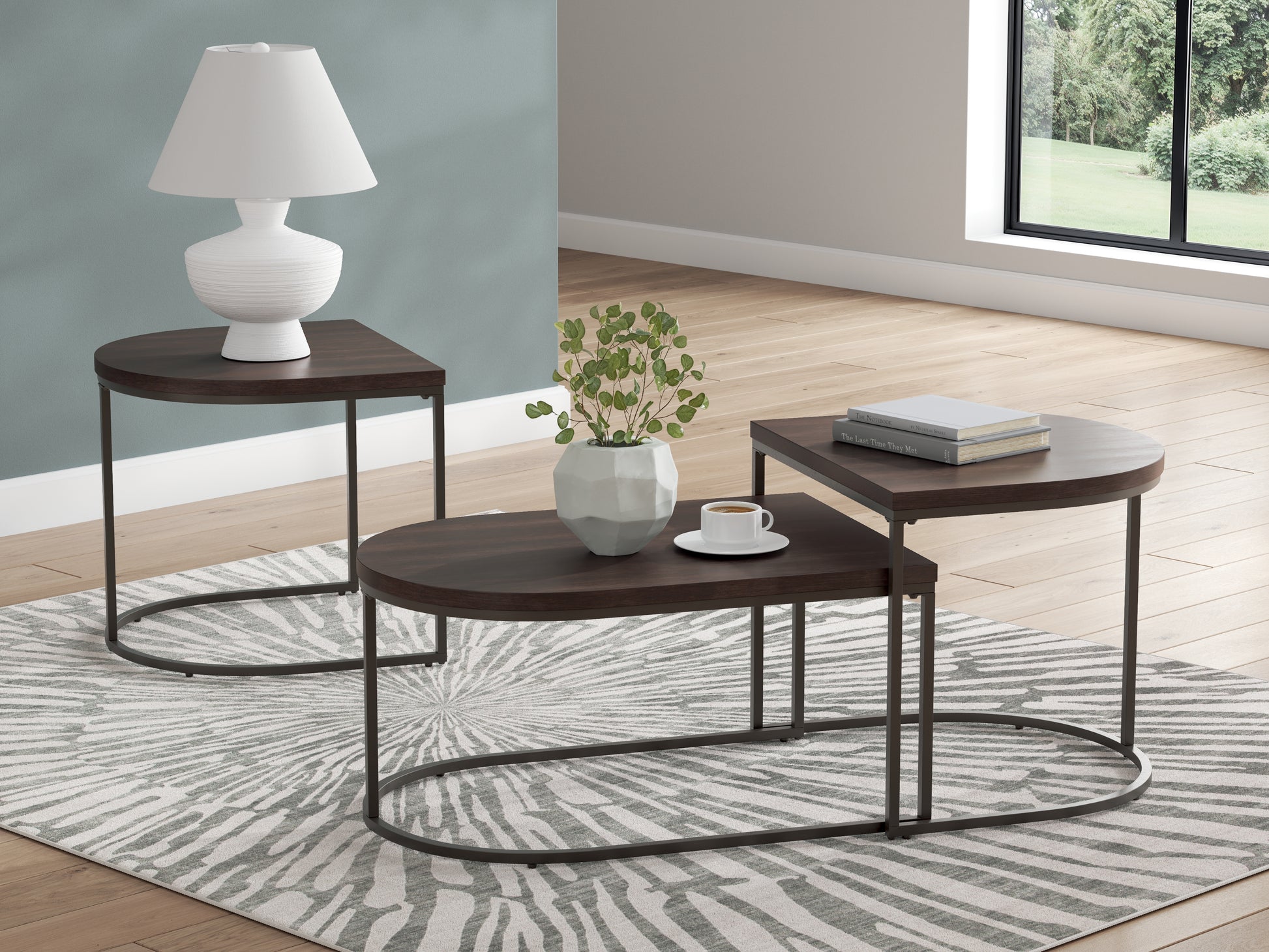 Cape Furniture Outlet - Ashley Furniture - Vanmore Table (Set of 3) - Occasional Table Set (3/CN) / Dark Brown - T199-13
