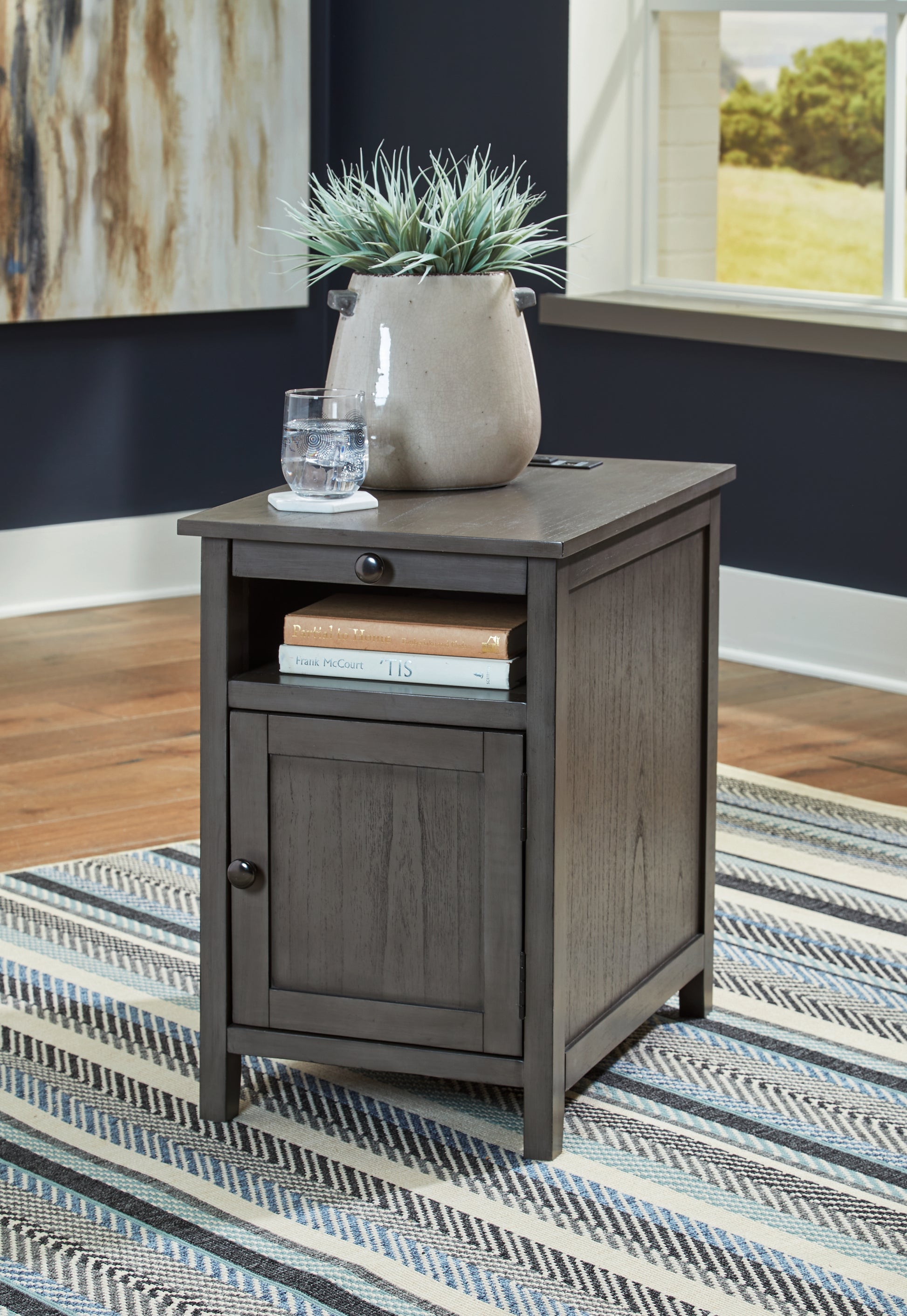 Cape Furniture Outlet - Ashley Furniture - Treytown Chairside End Table - Chair Side End Table / Brown - T300-117
