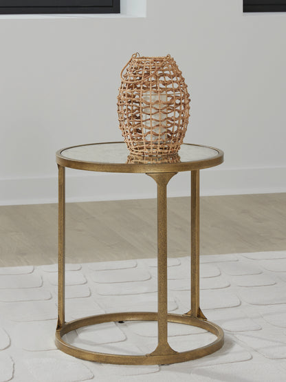 Cape Furniture Outlet - Ashley Furniture - Korajane End Table - Round End Table / Antique Gold - T399-6