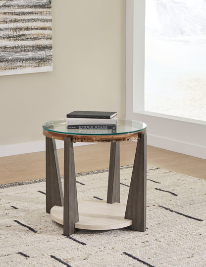 Cape Furniture Outlet - Ashley Furniture - Frazwa End Table - Round End Table / Multi - T432-6