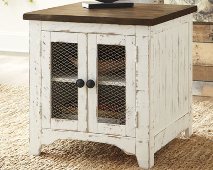 Cape Furniture Outlet - Ashley Furniture - Wystfield End Table - Rectangular End Table / White/Brown - T459-3