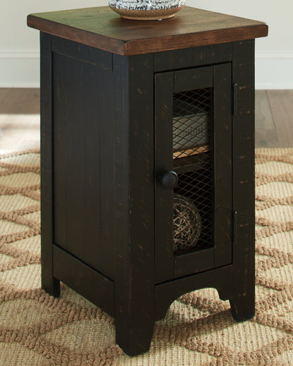 Cape Furniture Outlet - Ashley Furniture - Valebeck Chairside End Table - Chair Side End Table / Black/Brown - T468-7