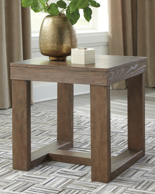 Cape Furniture Outlet - Ashley Furniture - Cariton End Table - Square End Table / Gray - T471-2