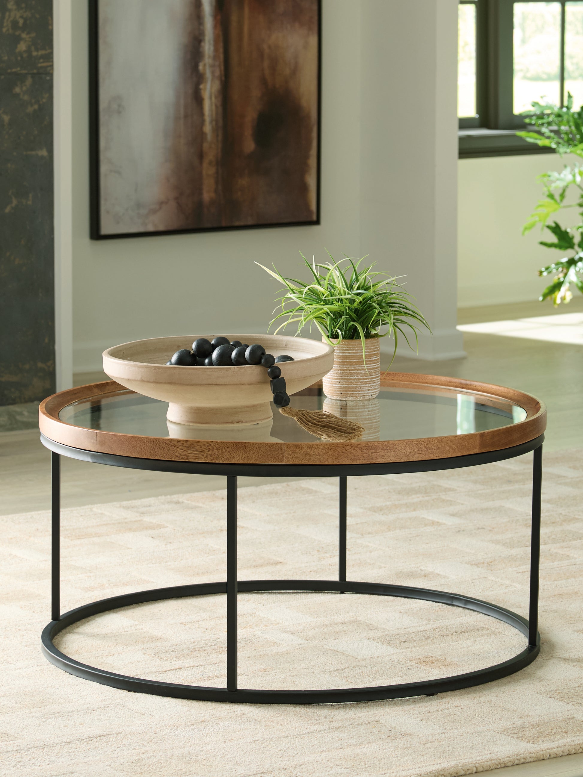 Cape Furniture Outlet - Ashley Furniture - Noraluna Coffee Table - Round Cocktail Table - T502-8