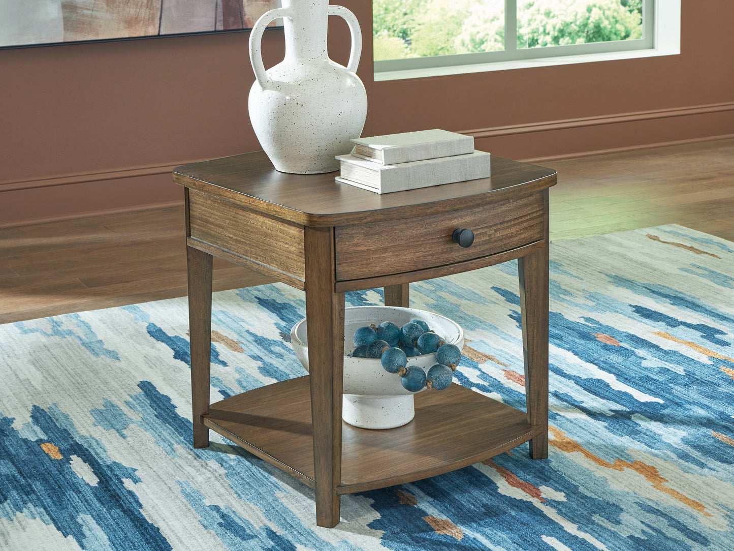 Cape Furniture Outlet - Ashley Furniture - Burkbyer End Table - Rectangular End Table / Brown - T513-3