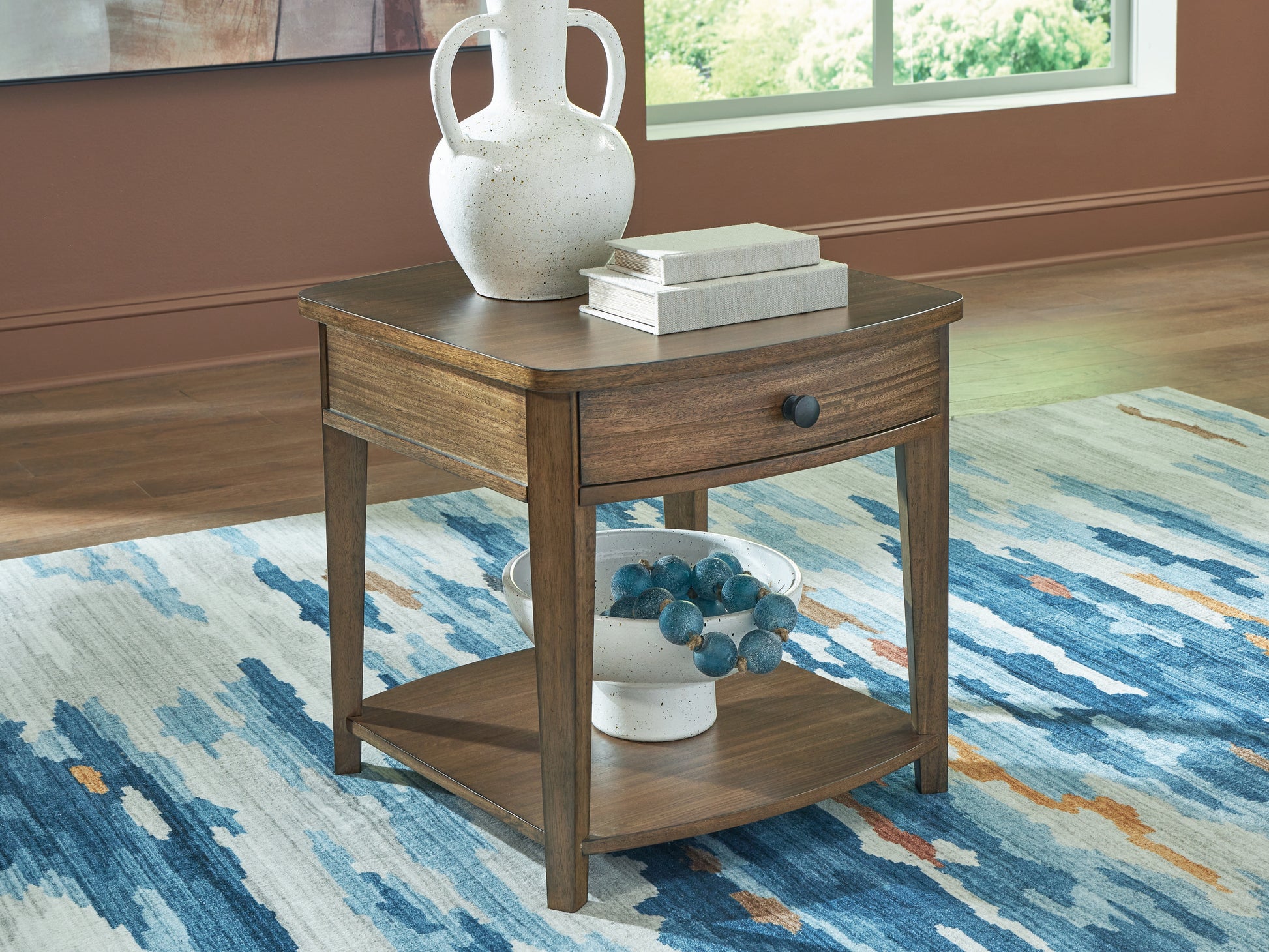 Cape Furniture Outlet - Ashley Furniture - Burkbyer End Table - Rectangular End Table / Brown - T513-3