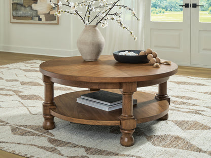 Cape Furniture Outlet - Ashley Furniture - Chadworth Coffee Table - Round Cocktail Table - T614-8