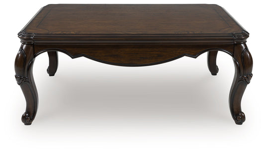Cape Furniture Outlet - Ashley Furniture - Maylee Coffee Table - Rectangular Cocktail Table / Dark Brown - T617-1