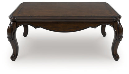 Cape Furniture Outlet - Ashley Furniture - Maylee Coffee Table - Rectangular Cocktail Table / Dark Brown - T617-1