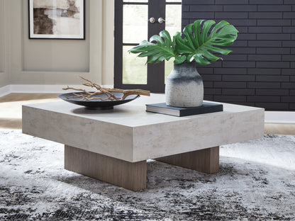 Cape Furniture Outlet - Ashley Furniture - Jorlaina Coffee Table - Square Cocktail Table / Light Grayish Brown - T622-8